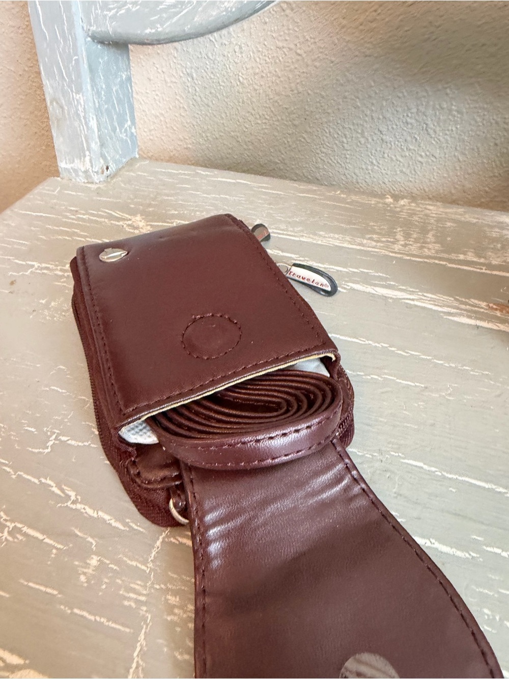 Travelon Maroon Zip Wallet with Branded Pulls - Picture 5 of 13